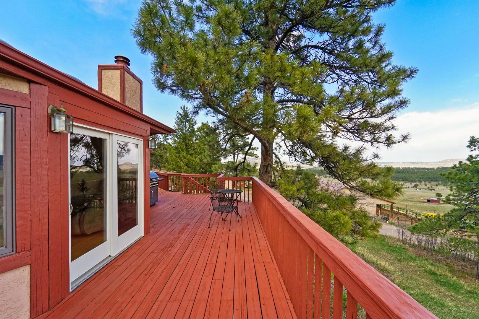 Panoramic deck view of Colorado valley